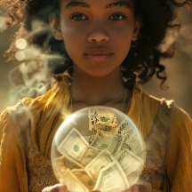 child with money